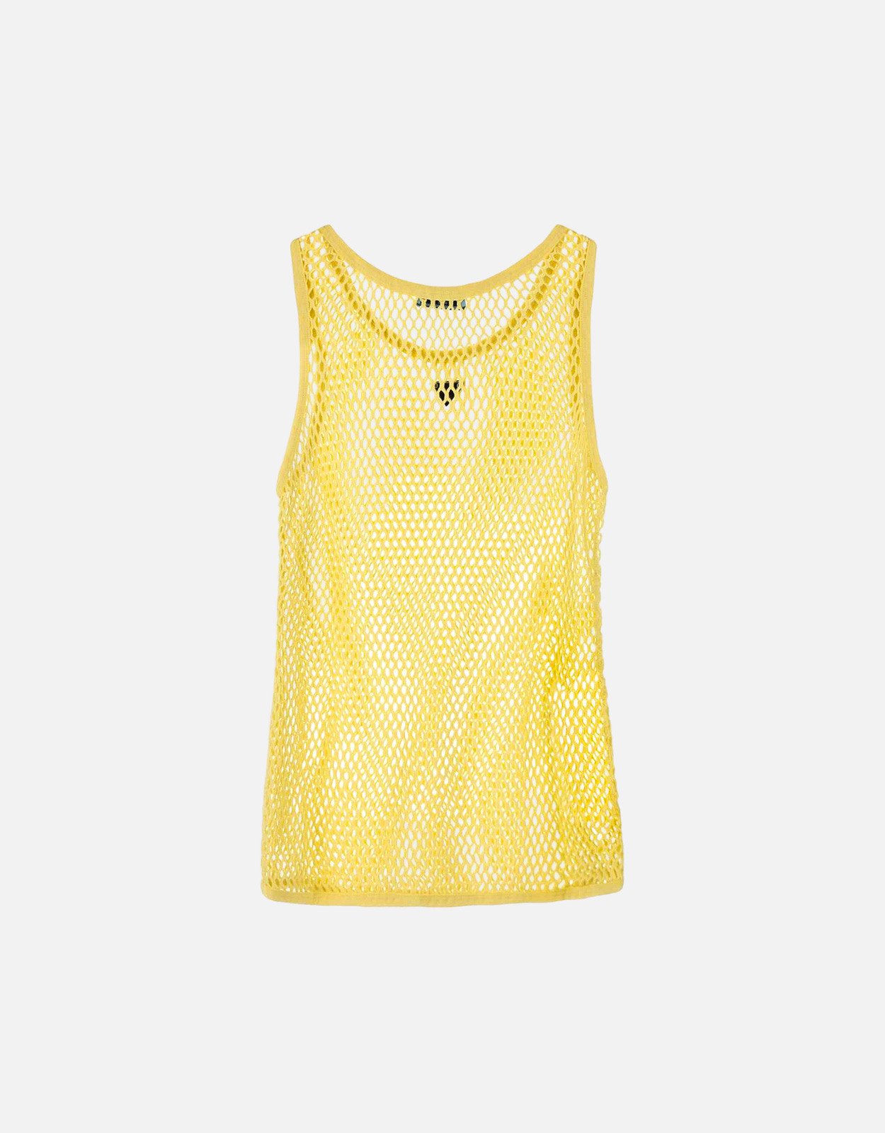 Prada イエローコットンメッシュタンクトップ (すべての新品) IFCHIC.COM