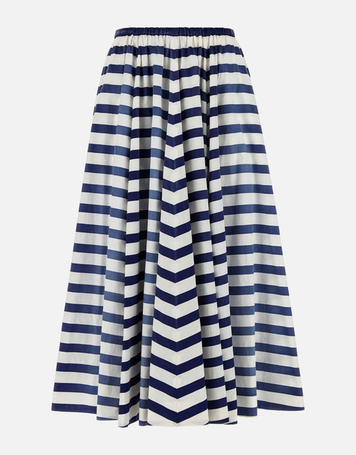 Prada プリントコットンポプリンフレアスカート (すべての新品) IFCHIC.COM