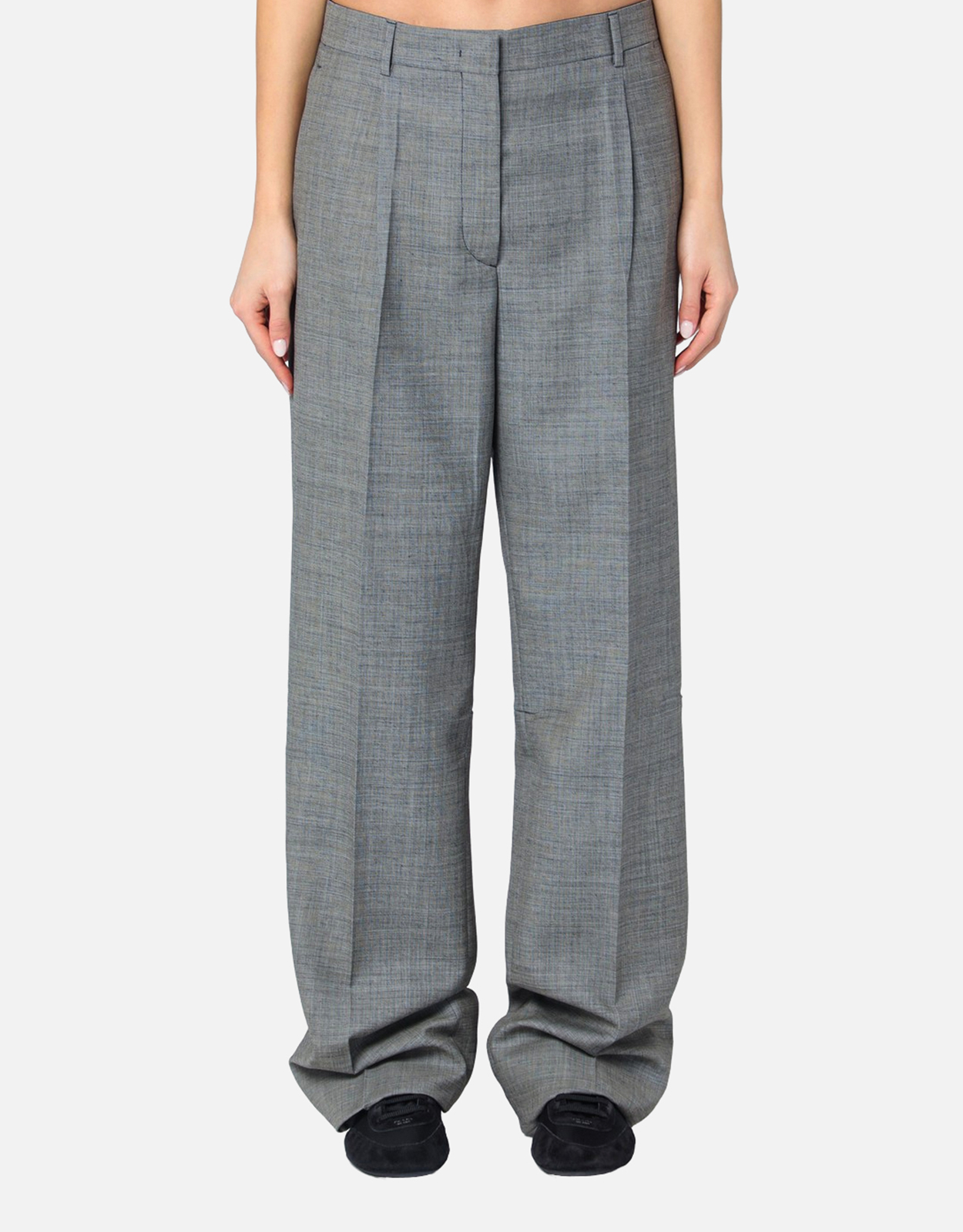 Prada ウールワイドレッグパンツ (パンツ) IFCHIC.COM