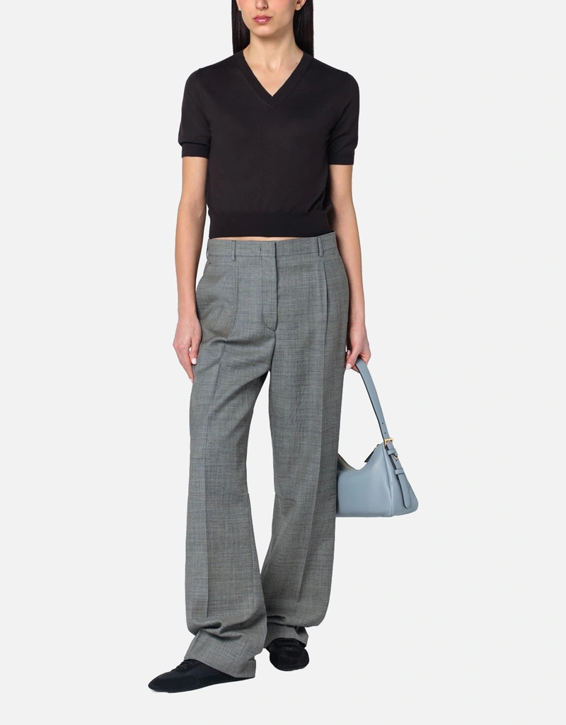 Prada ウールワイドレッグパンツ (パンツ) IFCHIC.COM