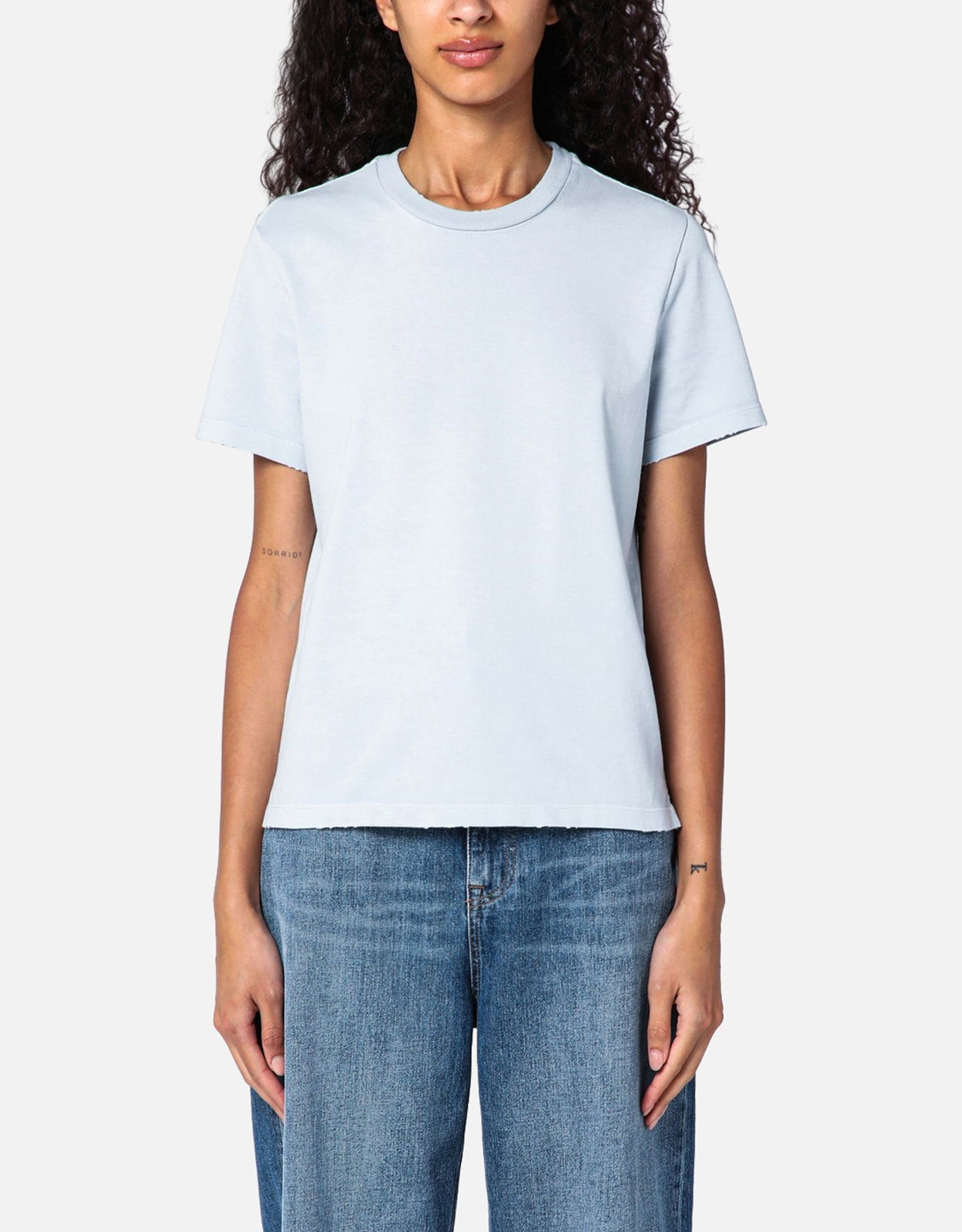 Prada ライトブルー コットンTシャツ (トップス) IFCHIC.COM