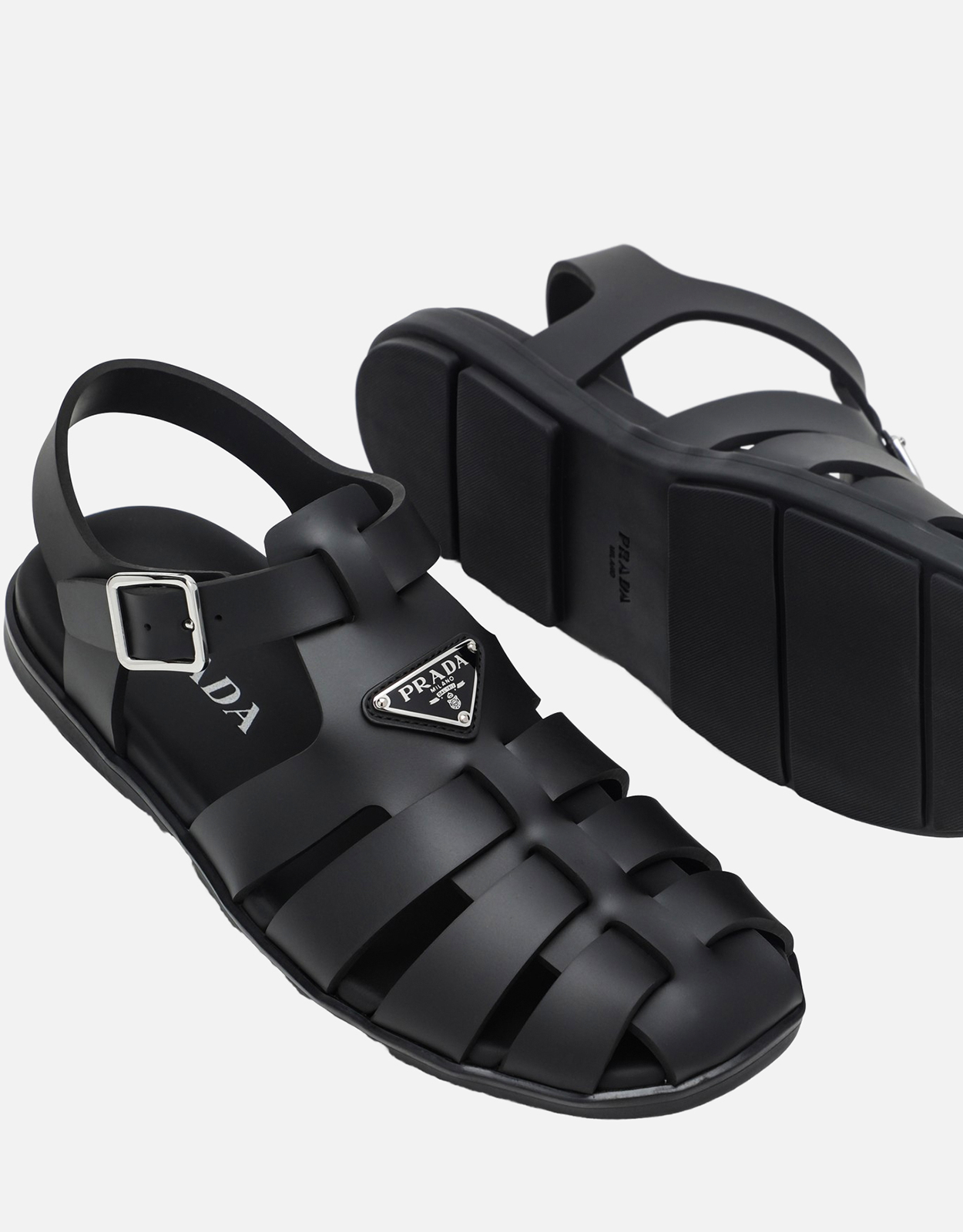 Prada メンズラバー漁師サンダル (シューズ) IFCHIC.COM