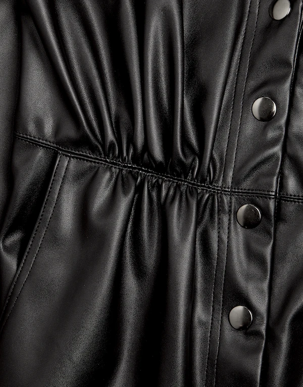Rachel Comey Diversion V-neck Faux Leather Jumpsuits