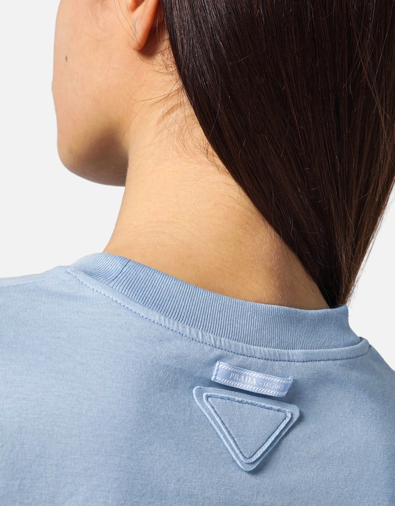 Prada Light blue sweater with elastic hem (Tops) IFCHIC.COM