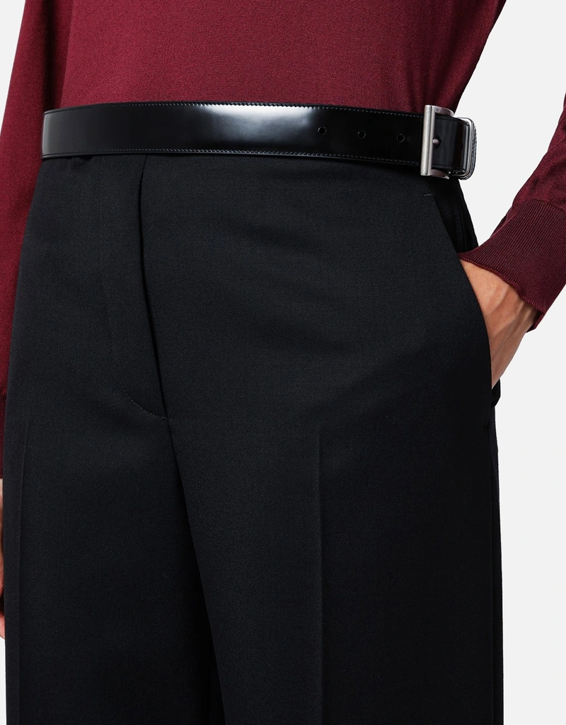 Prada ウールギャバジントラウザーズウィズベルト (パンツ) IFCHIC.COM