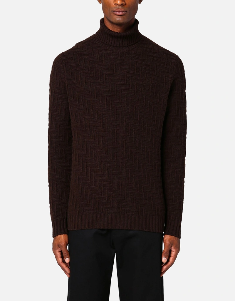 Prada メンズカシミヤ混タートルネックセーター (アパレル,シャツ