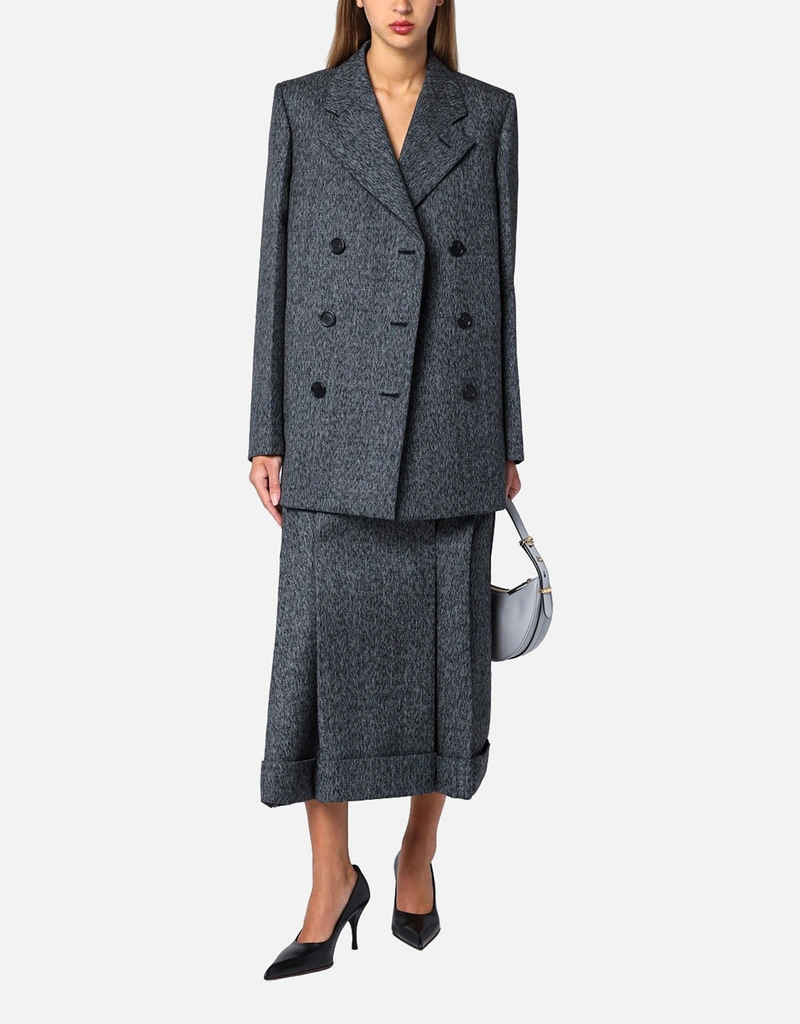 Prada ダブルブレストウールプリンスオブウェールズジャケット (すべて