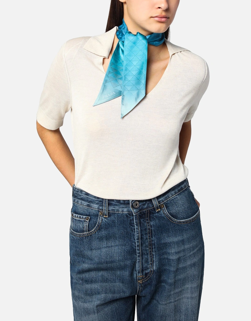 PRADA/プラダ プリントシルクツイル スキニースカーフ Prada プリントシルクツイルスキニースカーフ (スカーフ) IFCHIC.COM