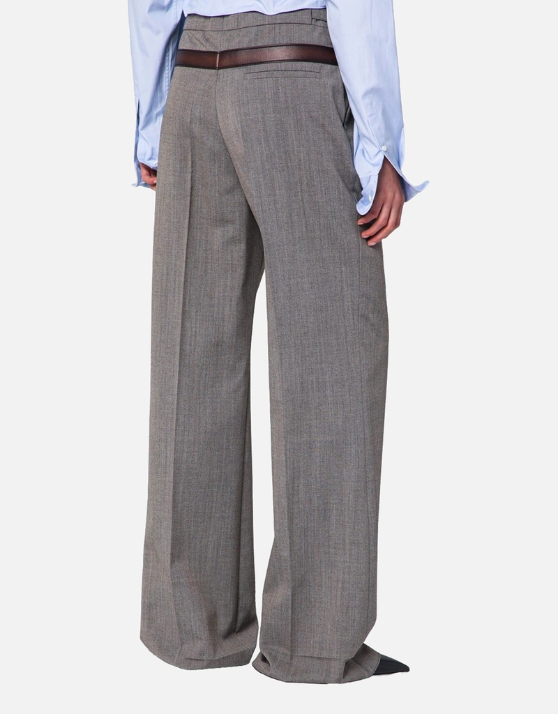 Prada Wool blend trousers with printed belt (Pants) IFCHIC.COM Prada Wool blend trousers with printed belt (Pants) IFCHIC.COM