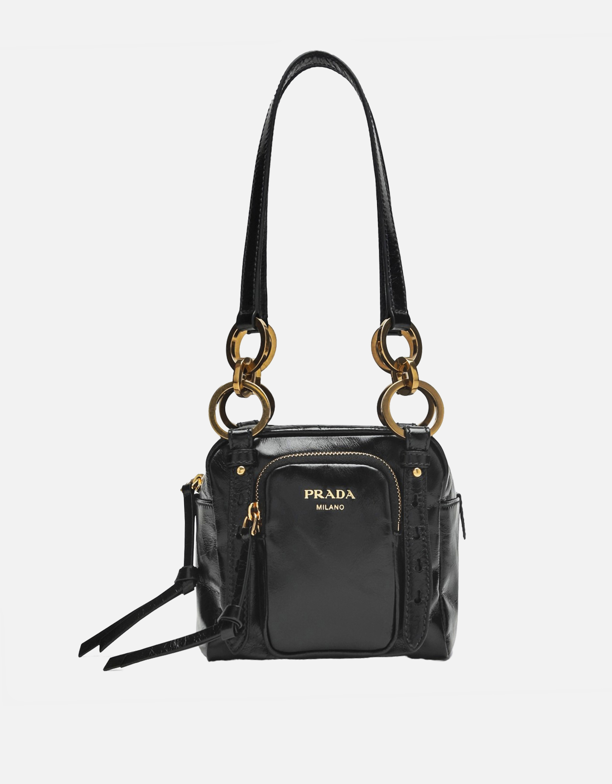 Prada ミニダングルレザーハンドバッグ (すべての新品) IFCHIC.COM