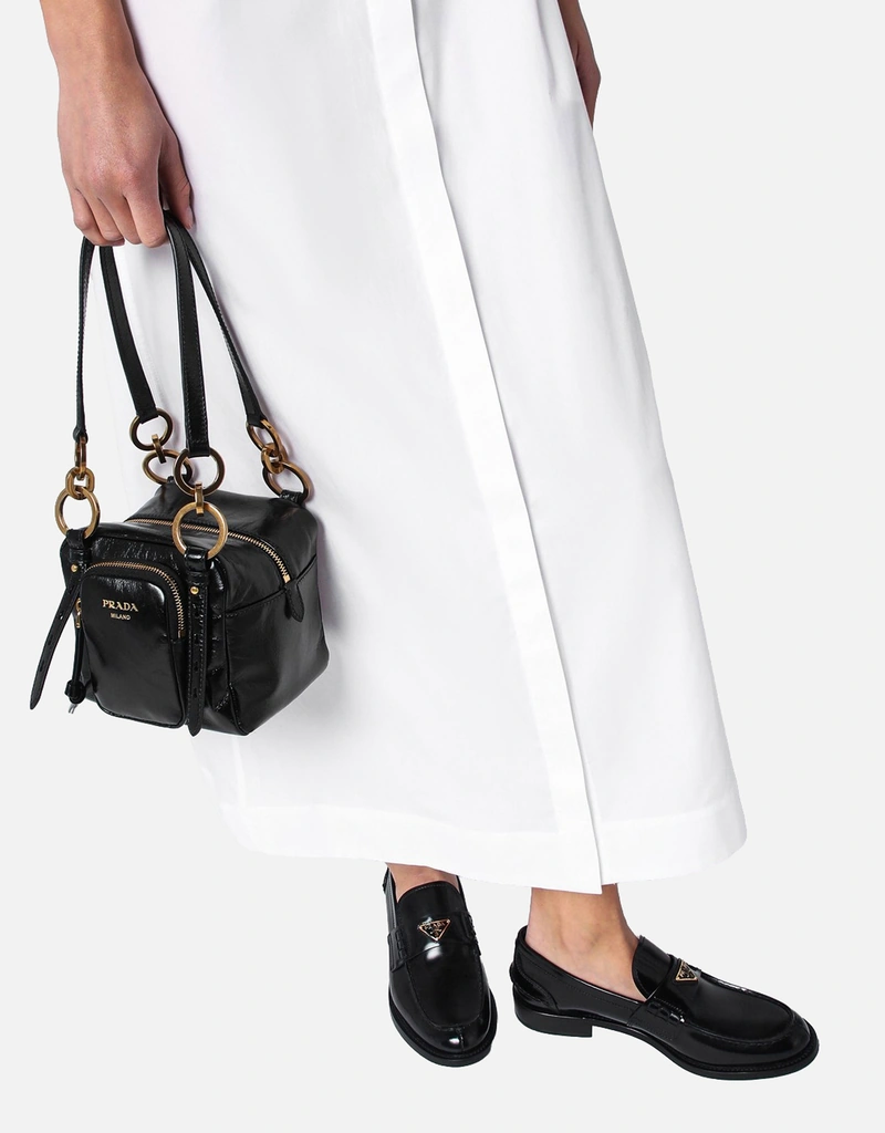 Prada ミニダングルレザーハンドバッグ (すべての新品) IFCHIC.COM