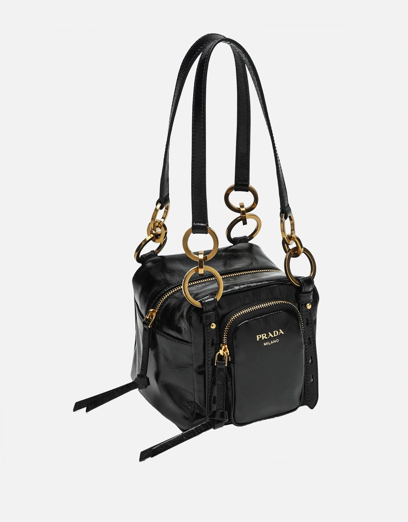 Prada ミニダングルレザーハンドバッグ (すべての新品) IFCHIC.COM