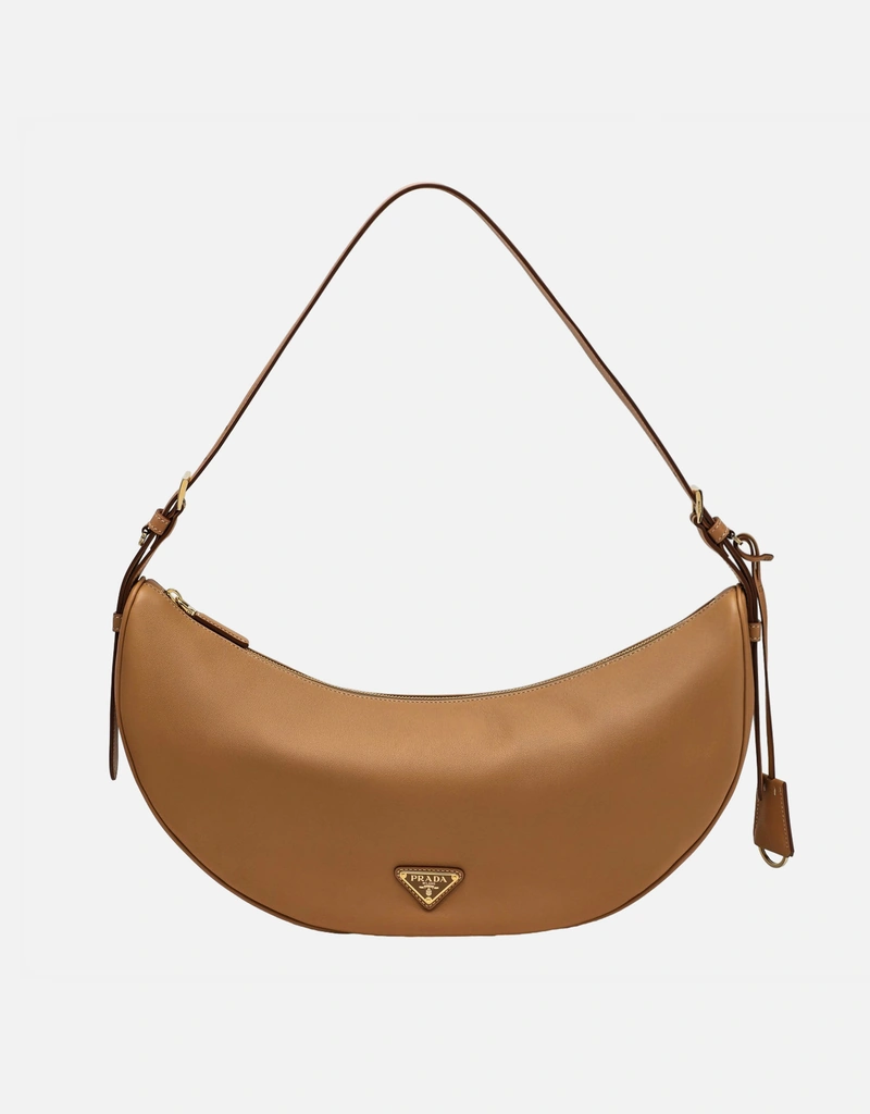 Prada デミルーネレザーラージショルダーバッグ (すべての新品) IFCHIC.COM