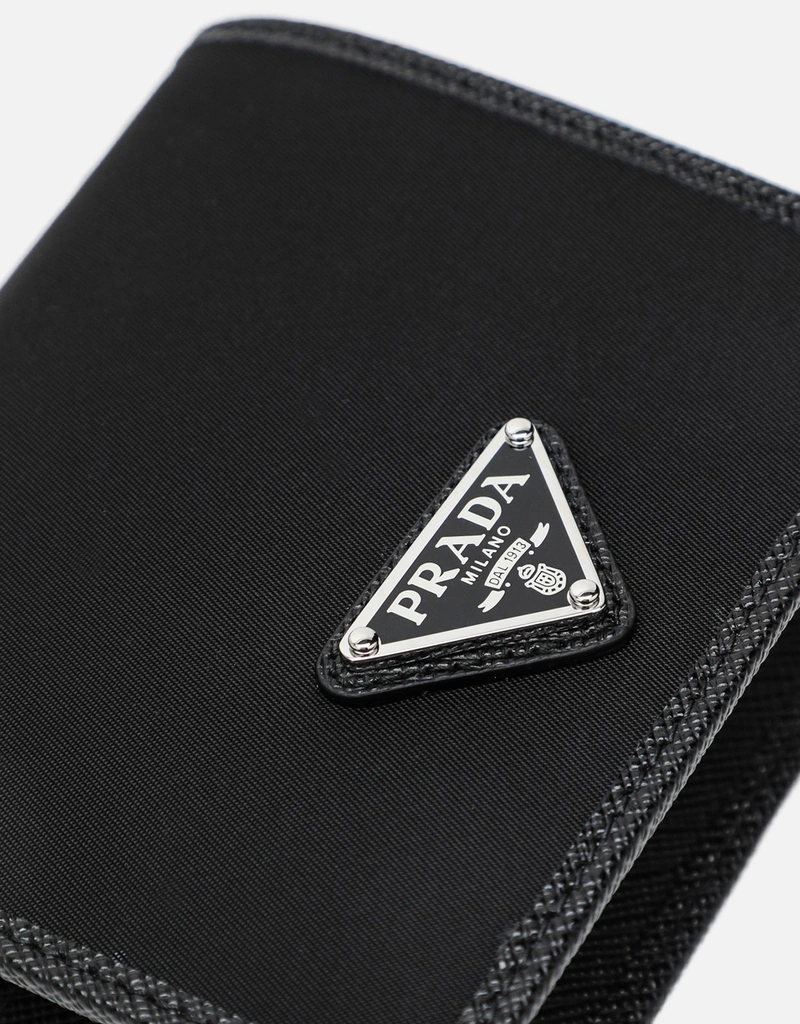 Prada メンズリナイロン サフィアーノレザー 財布 (アクセサリ,Wallets