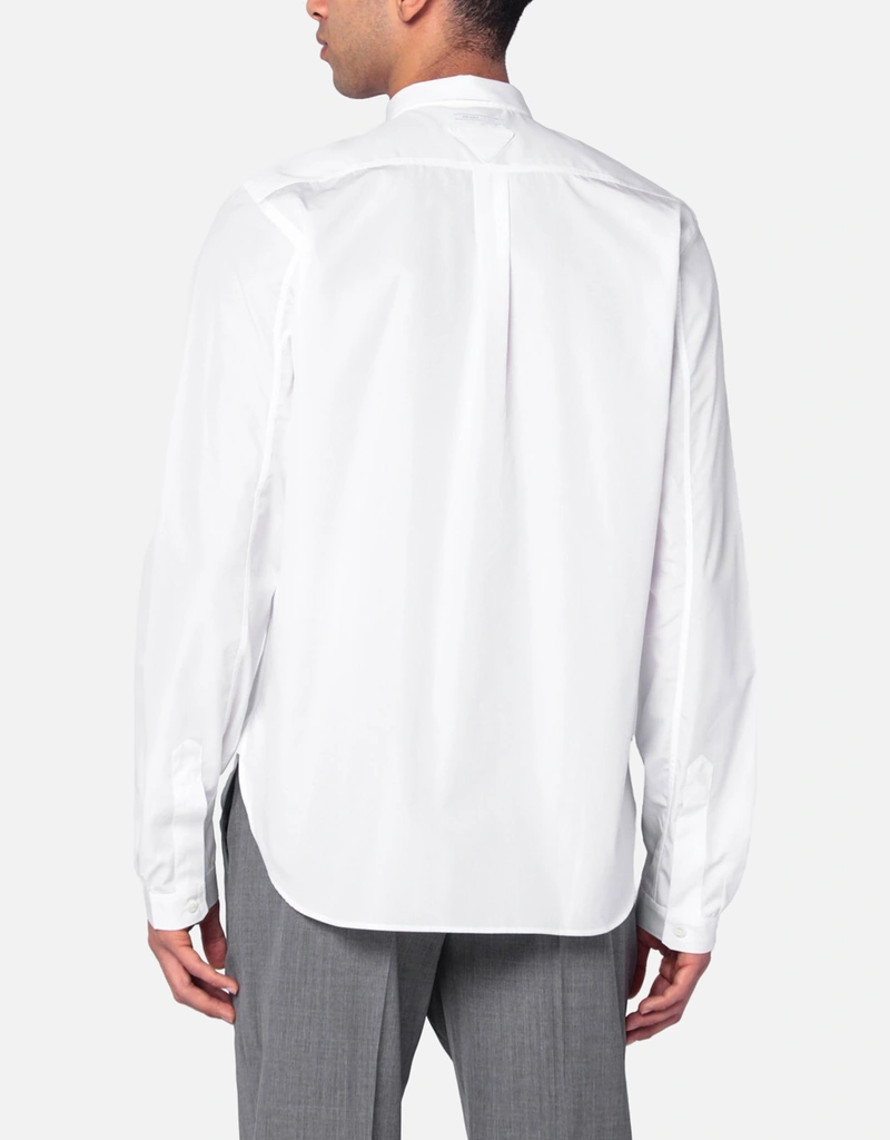 Prada メンズホワイトコットンシャツ (シャツ) IFCHIC.COM