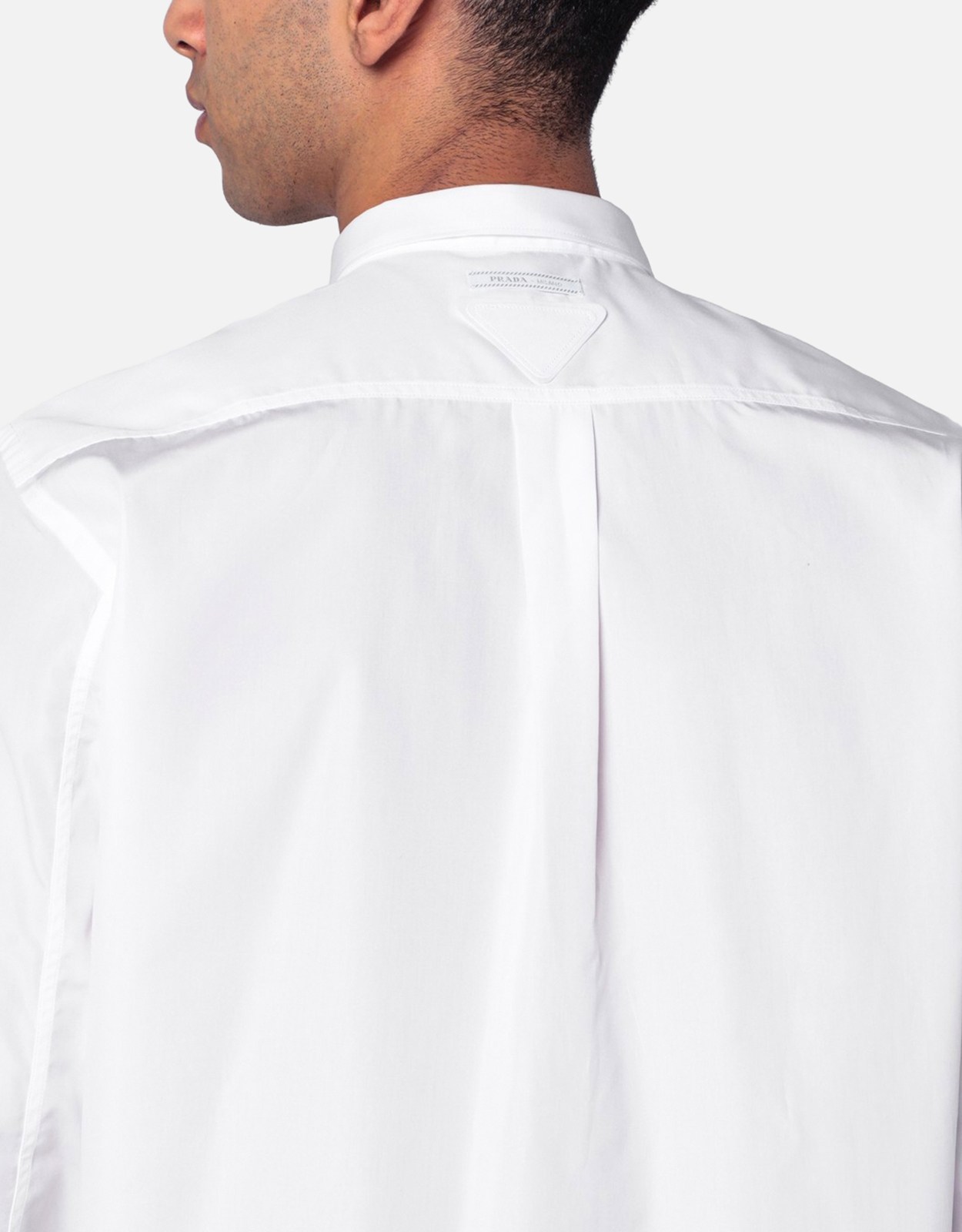 Prada メンズホワイトコットンシャツ (アパレル,シャツ) IFCHIC.COM