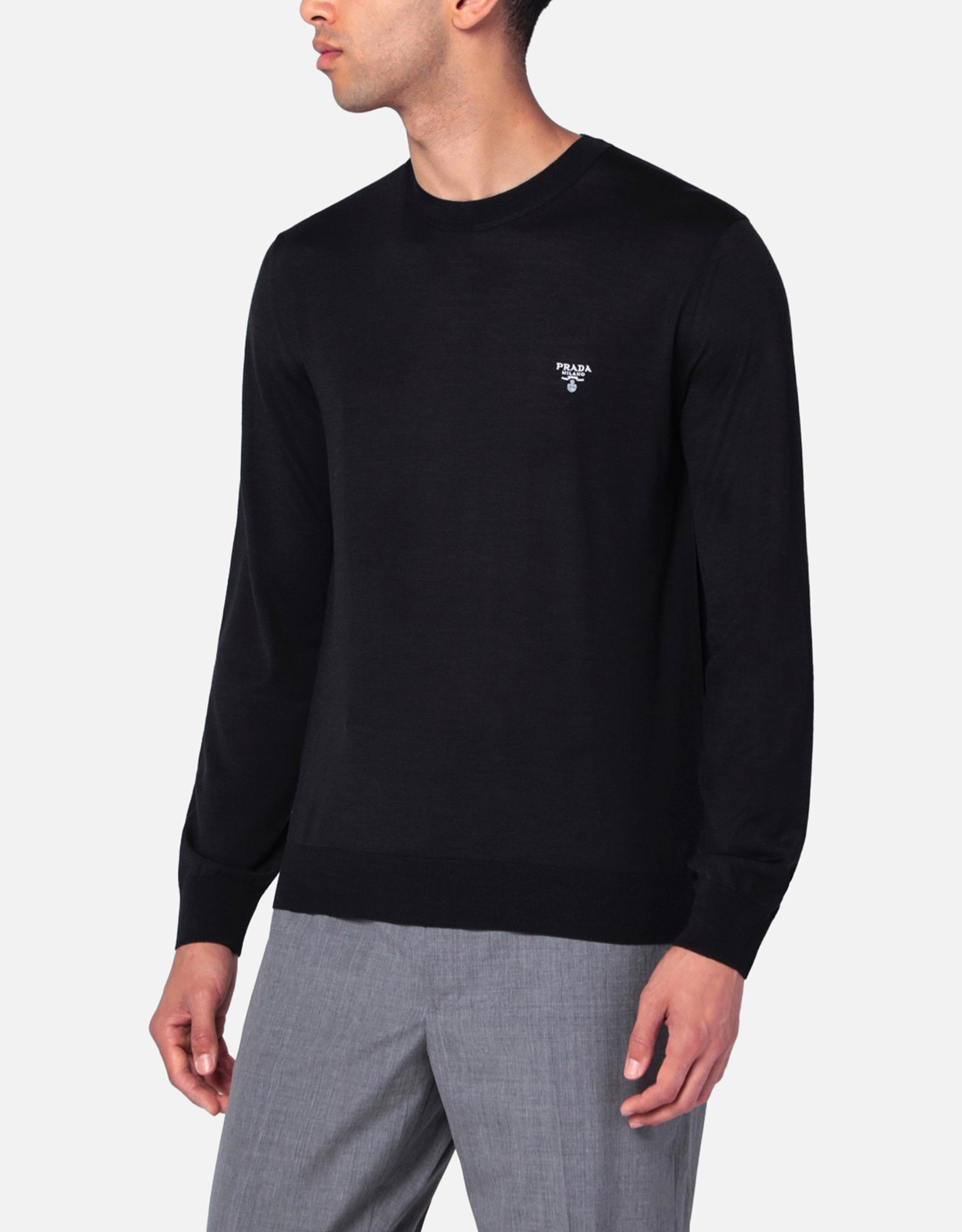 Prada メンズ ウール ロゴ セーター (アパレル,シャツ) IFCHIC.COM