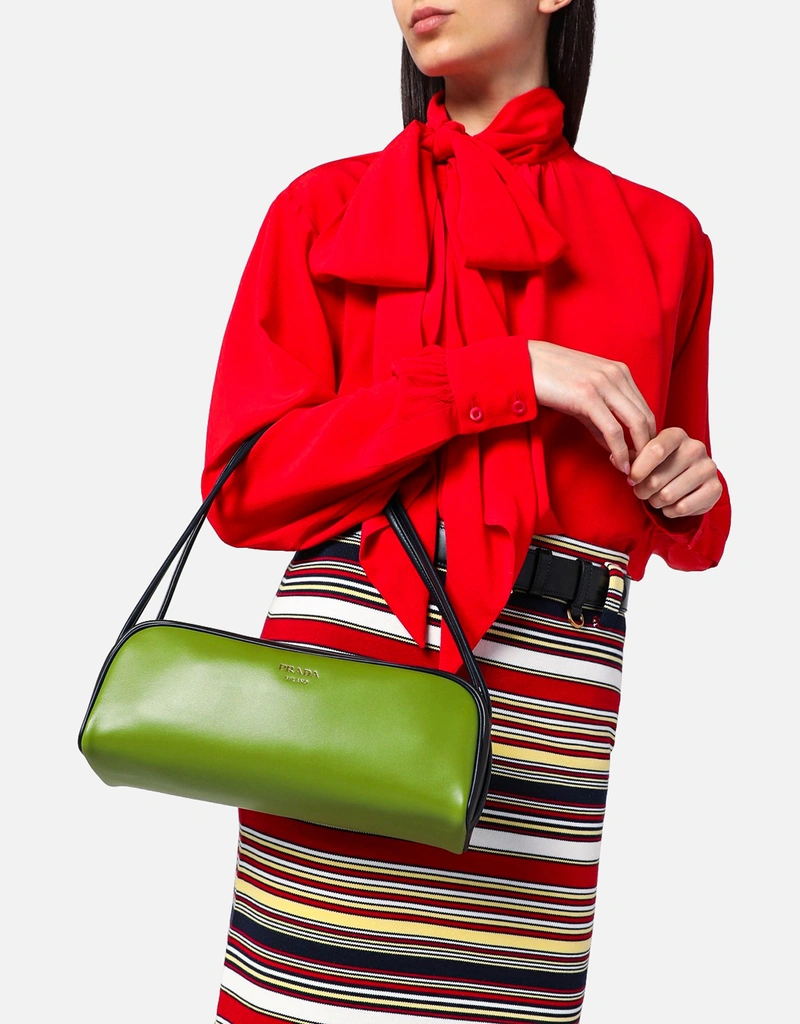 Prada レザー スイングバッグ エボニーグリーン (すべての新品) IFCHIC.COM