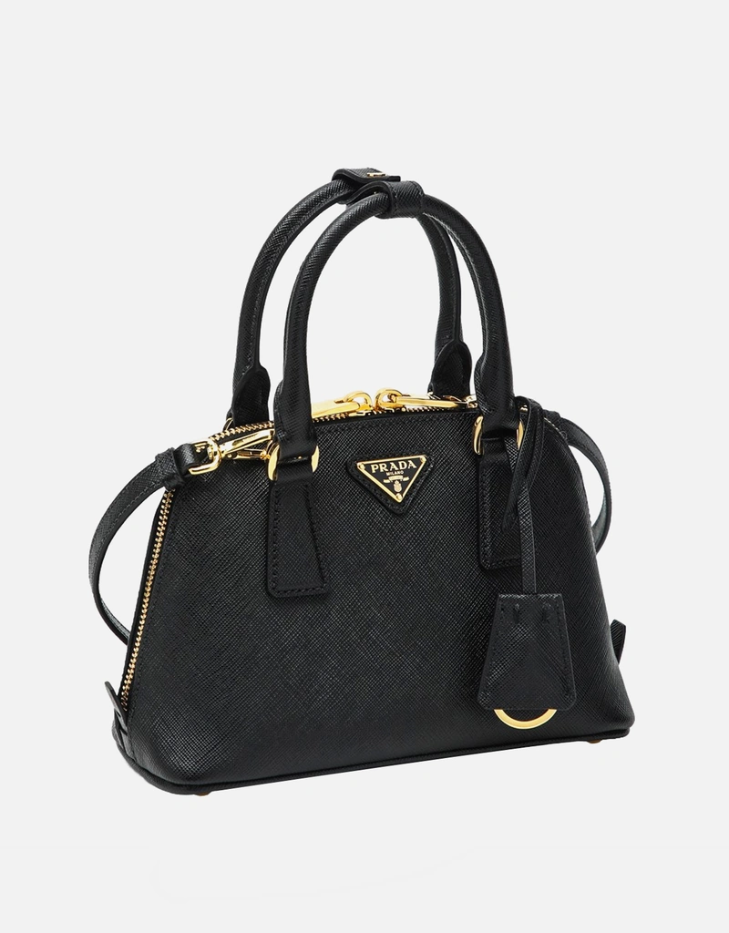 Prada ブラックサフィアーノレザープロムナードバッグ (すべての新品