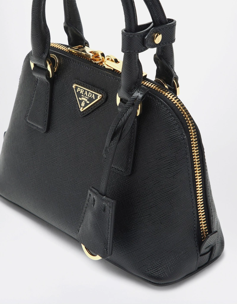 Prada ブラックサフィアーノレザープロムナードバッグ (すべての新品