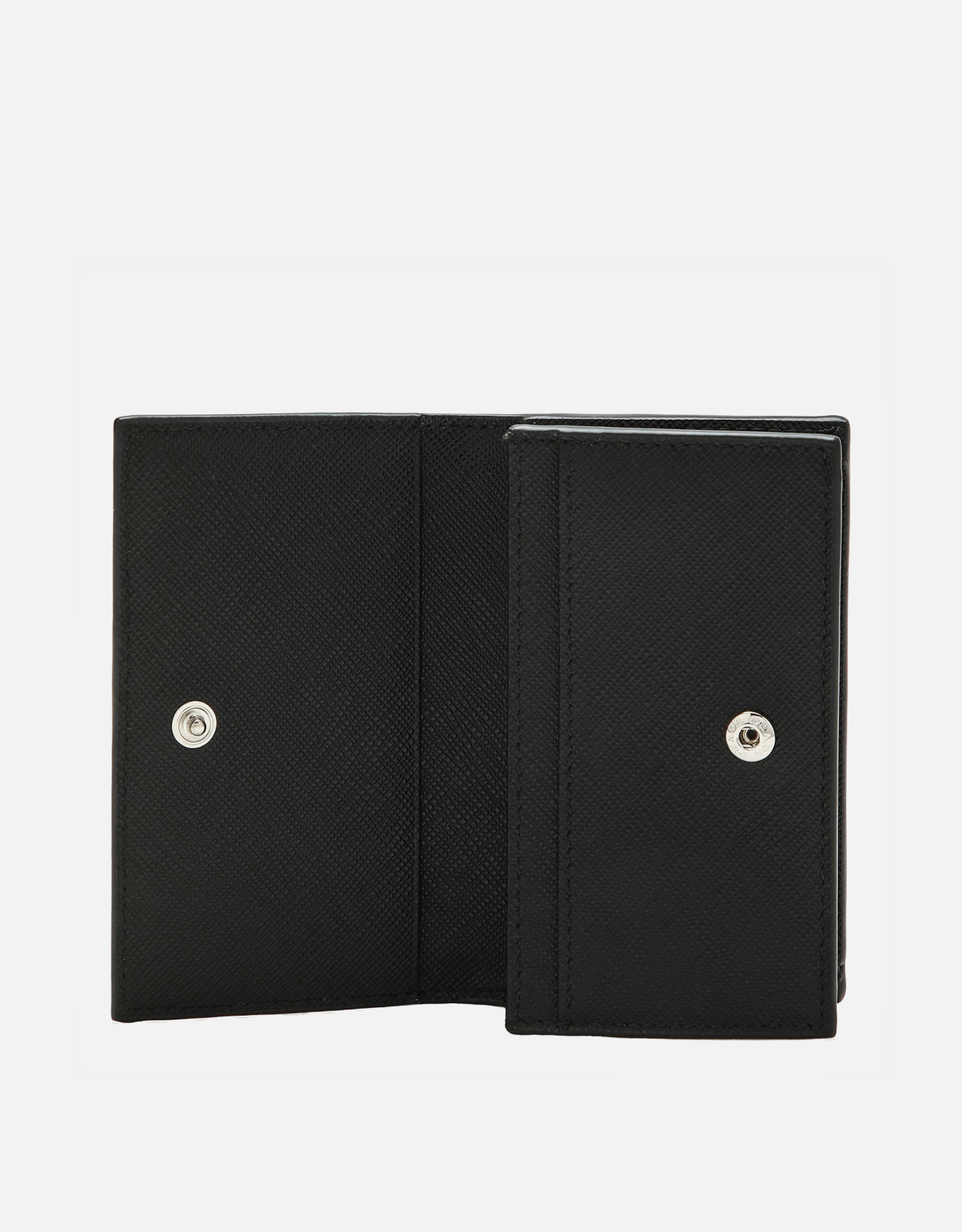 Prada メンズ ブラック サフィアーノレザー フラップ付きカード