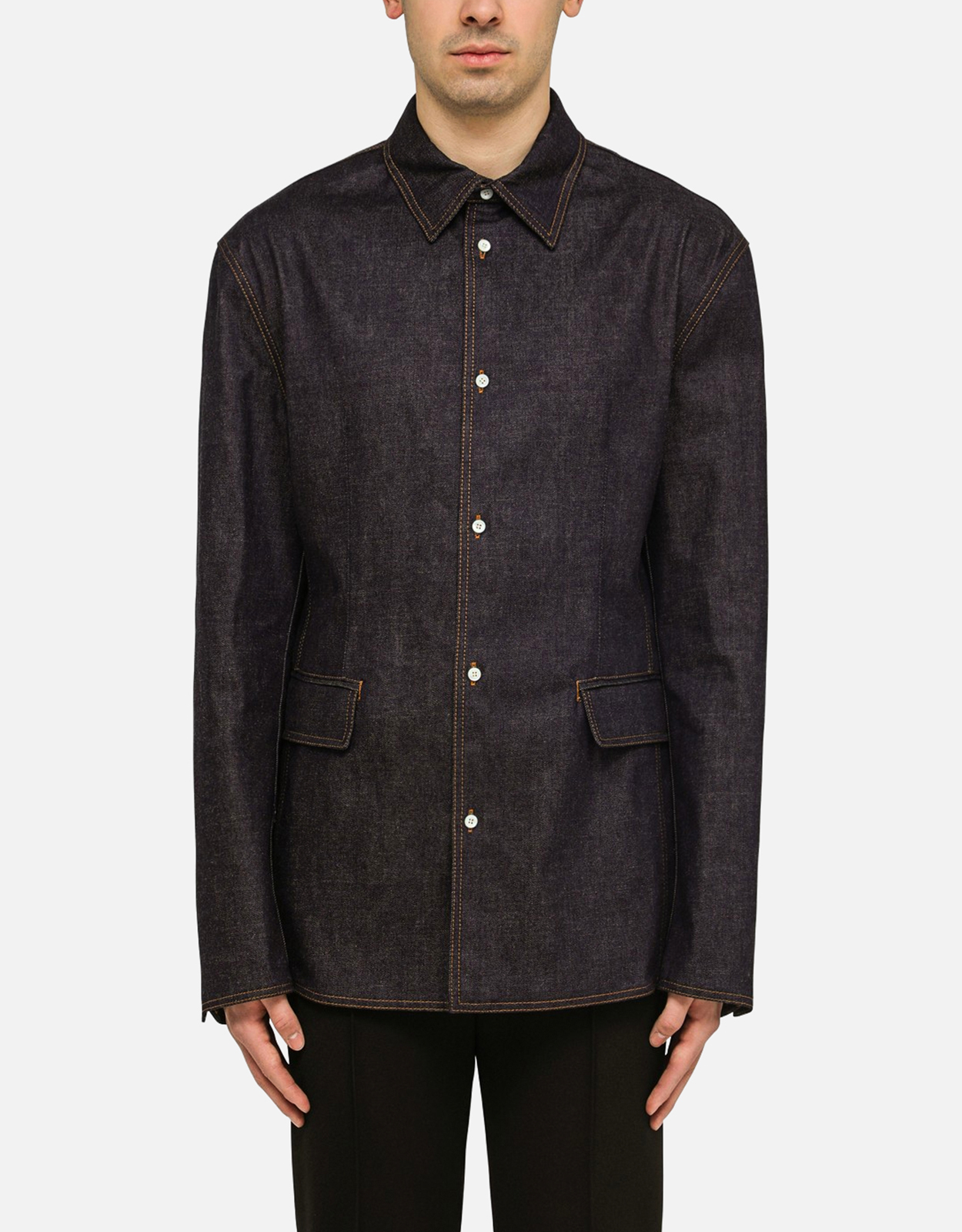 Prada Prada Blue denim shirt jacket　プラダ ブルー デニム シャツ ジャケット