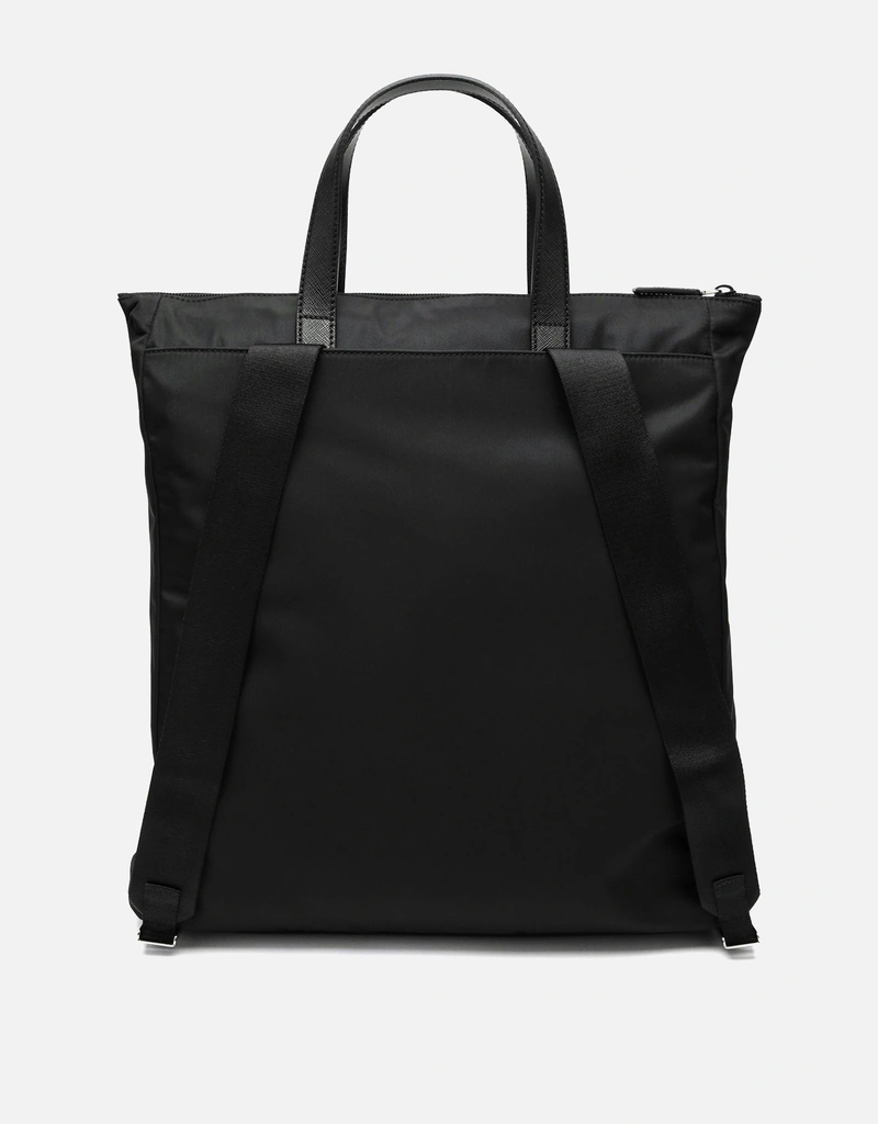 Prada メンズ Re-Nylonとサフィアーノレザー トートバッグ (バッグ