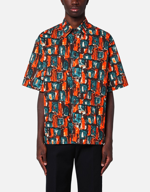Prada Multicoloured cotton print shirt (Shirts) IFCHIC.COM