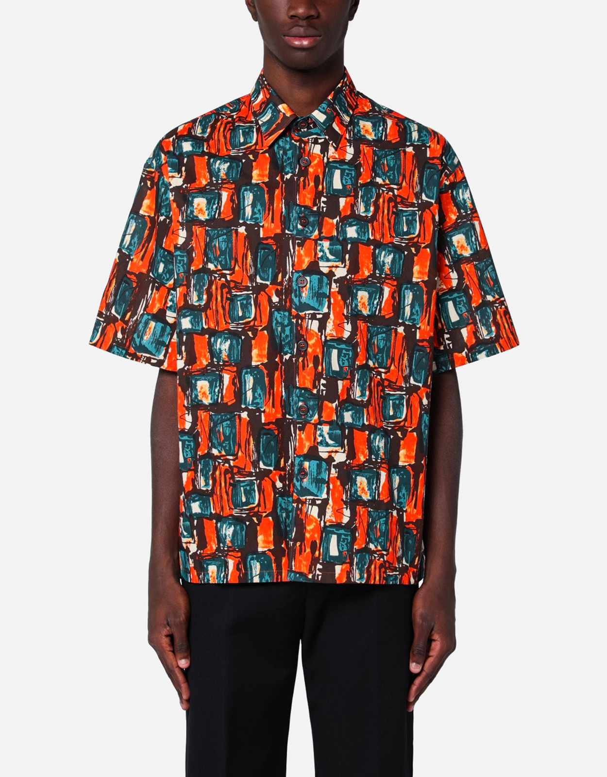 Prada Multicoloured cotton print shirt (Clothing,Shirts) IFCHIC.COM