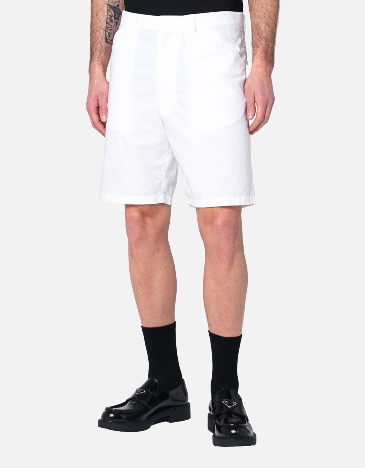 Prada メンズショートホワイトコットン (アパレル,ズボン＆ショート