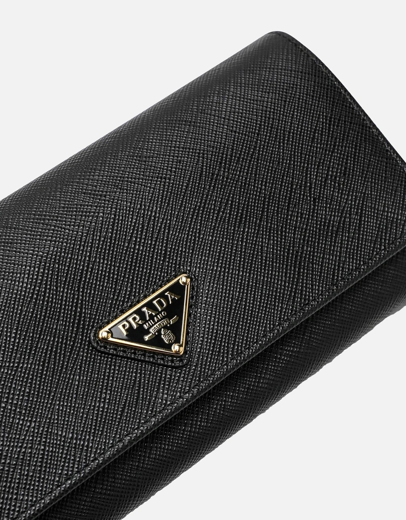 美品PRADA♡長財布♡サフィアーノ Prada ラージサフィアーノ子牛革長財布 (財布とカードホルダー,財布