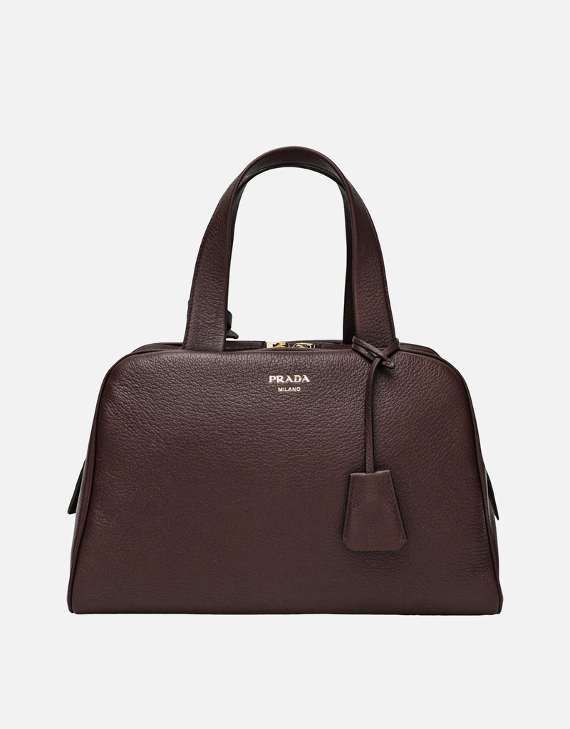dunhill ブラウン レザー ダッフルバッグ Prada ラージブラウンレザーダッフルバッグ (すべての新品) IFCHIC.COM
