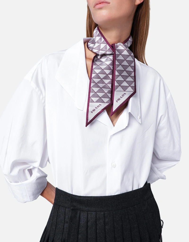 Prada プリントシルクスキニースカーフ (スカーフ) IFCHIC.COM