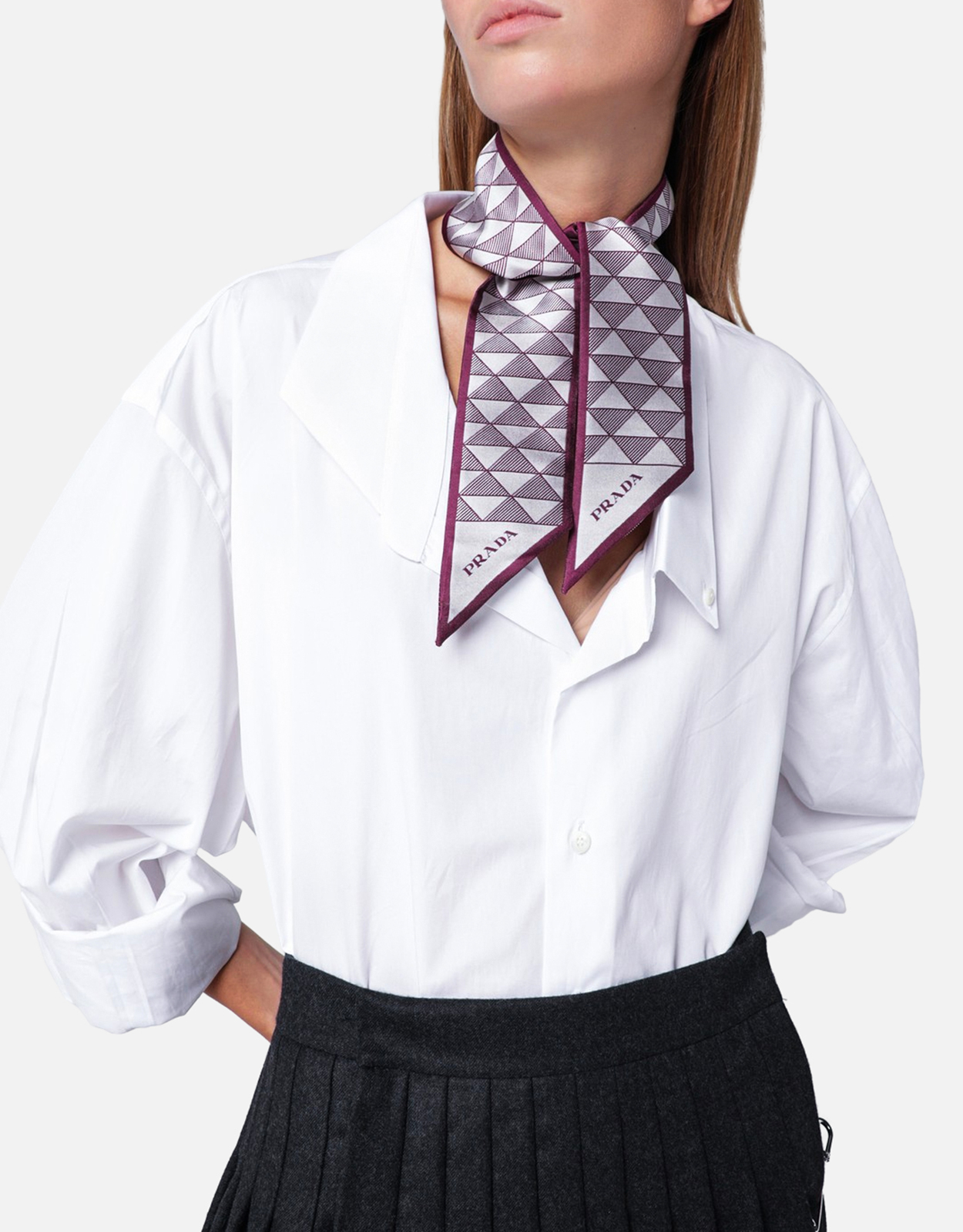 Prada プリントシルクスキニースカーフ (スカーフ) IFCHIC.COM