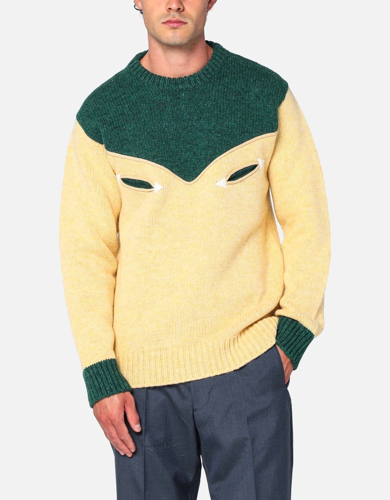 Prada メンズ オーバーサイズ バージンウール セーター (アパレル