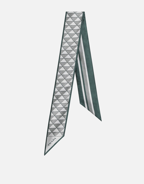 Prada プリントシルクスキニースカーフ (スカーフ) IFCHIC.COM