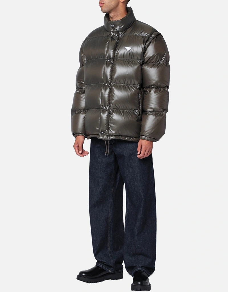 Prada メンズ Re-Nylon モジュラーオーバーサイズダウンジャケット