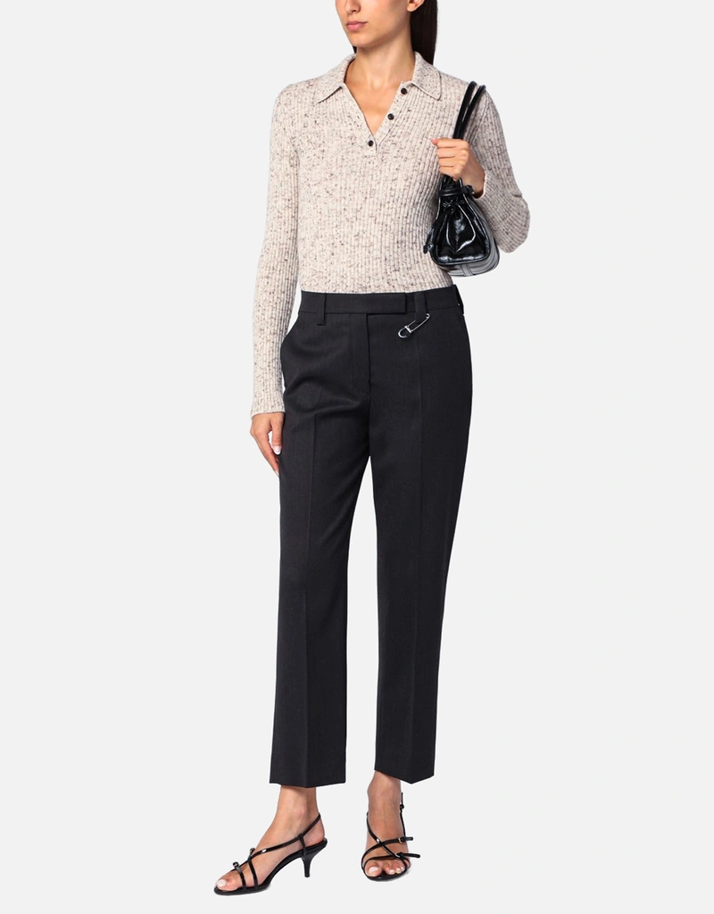 Prada ウール バージンウール ピン ストレートレッグパンツ (パンツ