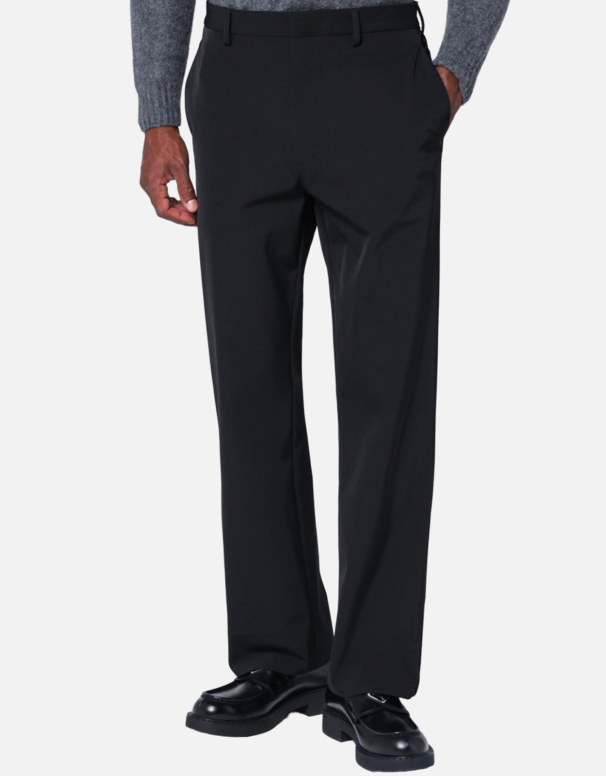 Prada メンズ Techno Stretch ブラックパンツ (すべての新品) IFCHIC.COM