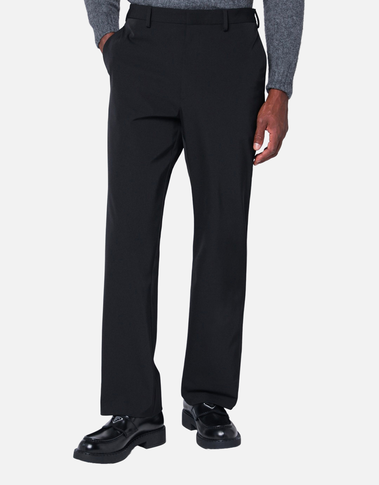 Prada メンズ Techno Stretch ブラックパンツ (すべての新品) IFCHIC.COM