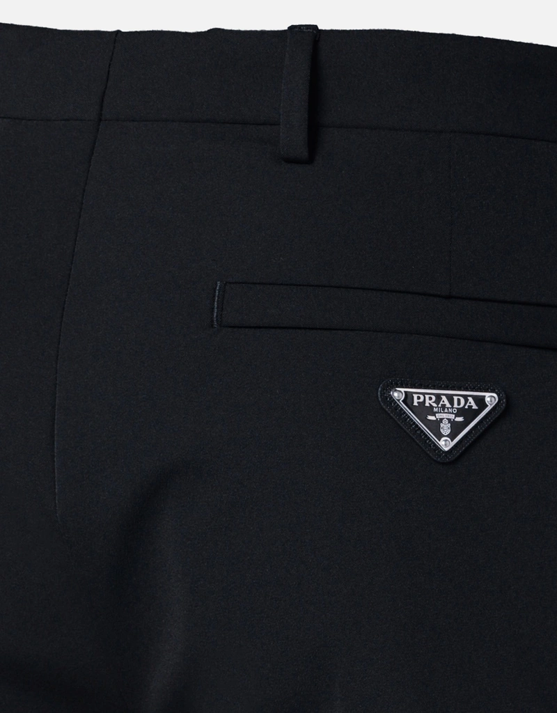 Prada メンズ Techno Stretch ブラックパンツ (すべての新品) IFCHIC.COM