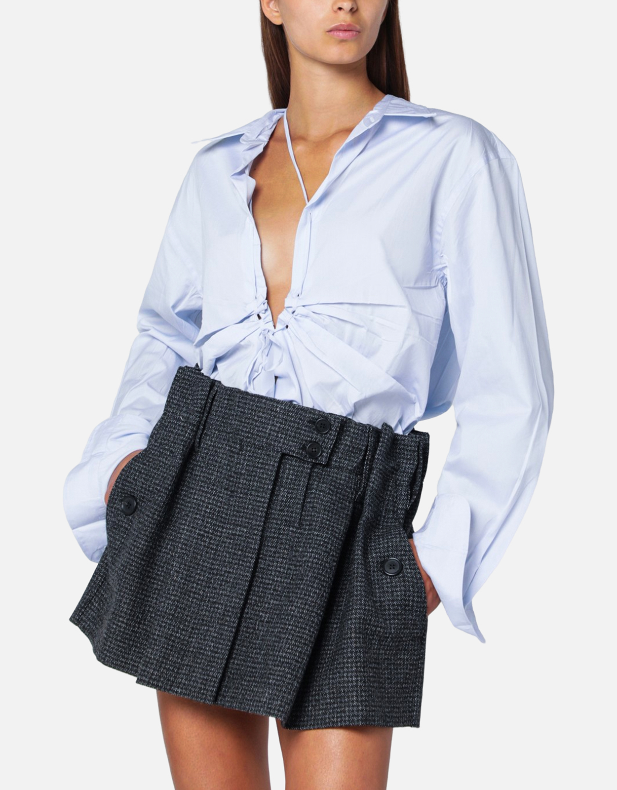 Prada Light blue fil--fil shirt - IT 38