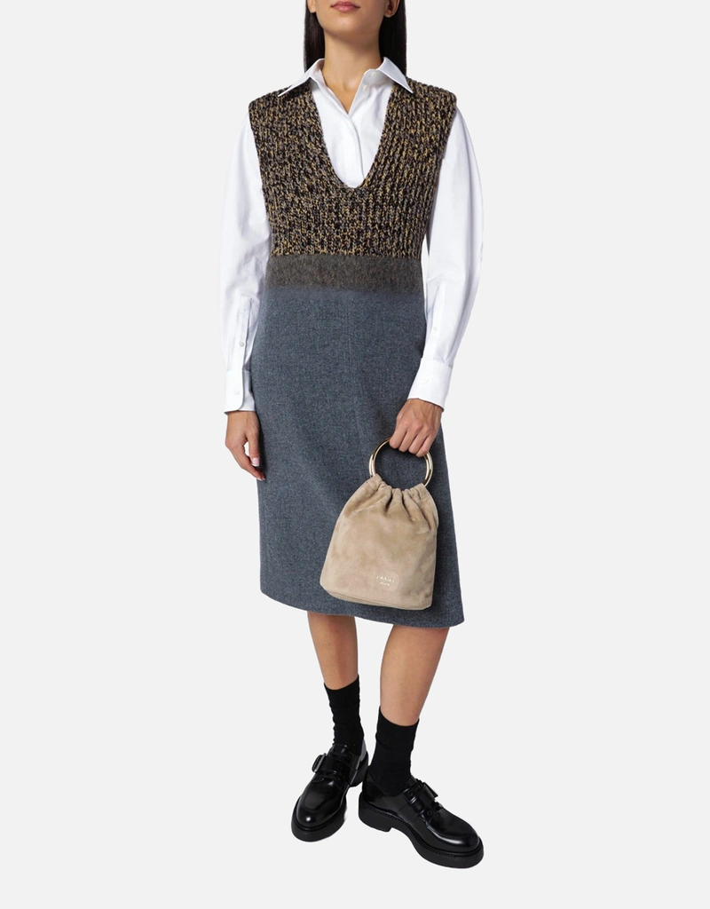 Prada ミニバケットバッグ デザートスエード レザー (すべての新品