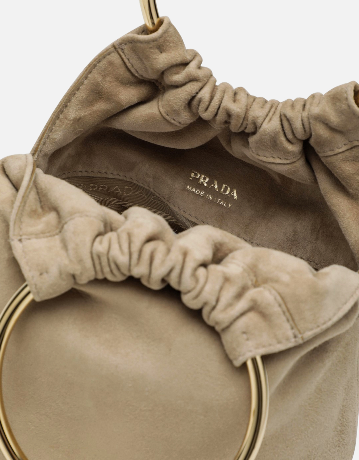 Prada ミニバケットバッグ デザートスエード レザー (すべての新品