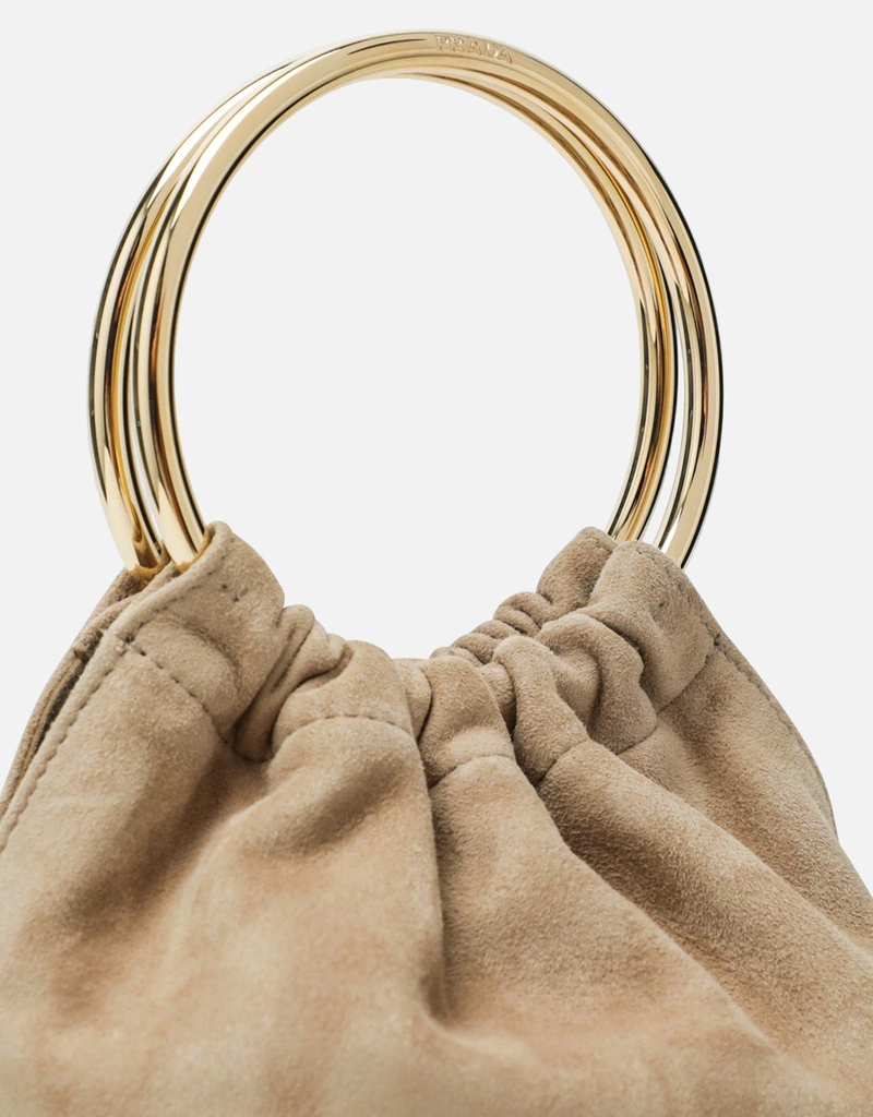 Prada ミニバケットバッグ デザートスエード レザー (すべての新品