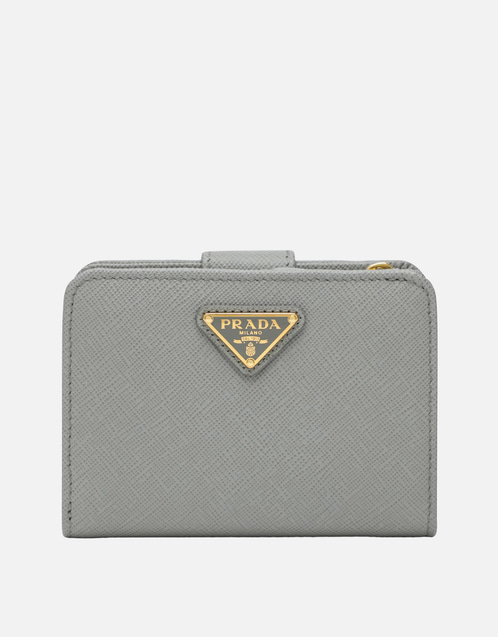 Prada スモールライトグレーサフィアーノレザーウォレット (財布と