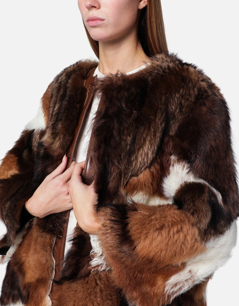 Prada Patchwork shearling coat (All New In) IFCHIC.COM