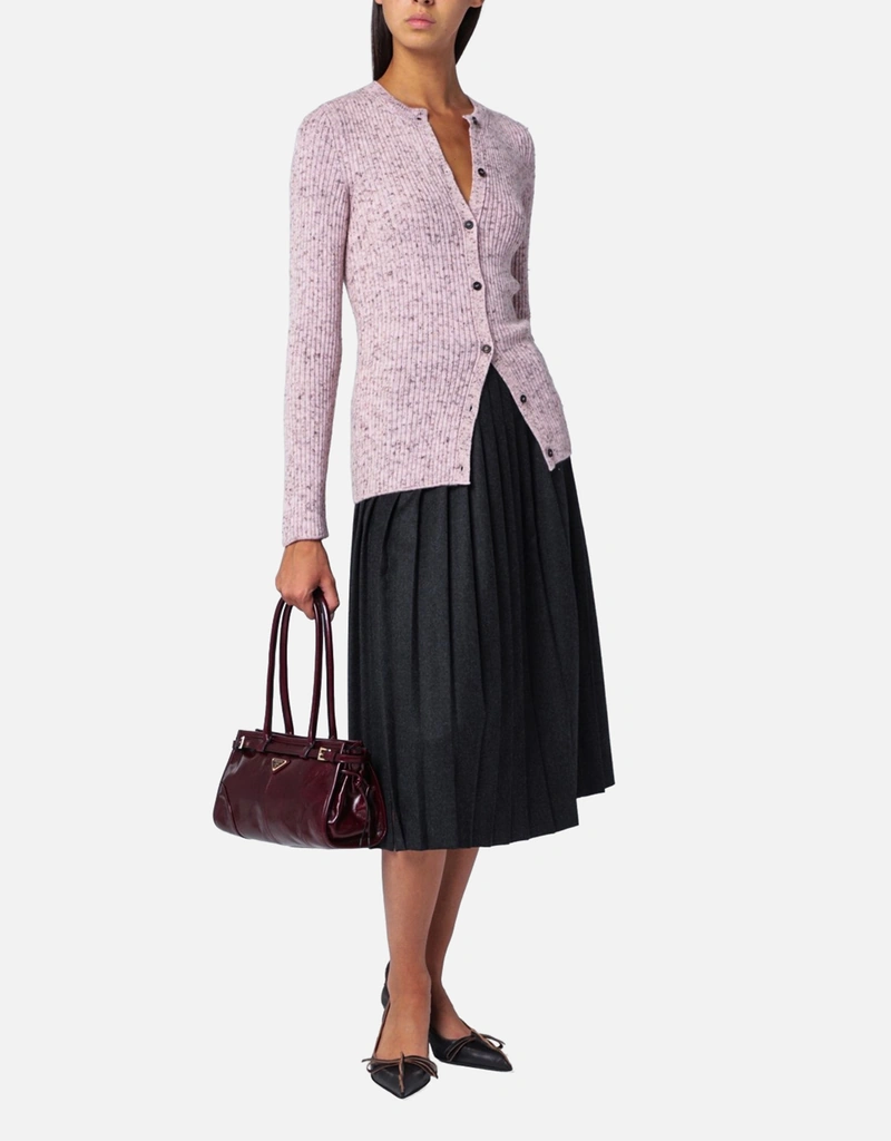 Prada ピンクリブウールカーディガン (トップス) IFCHIC.COM