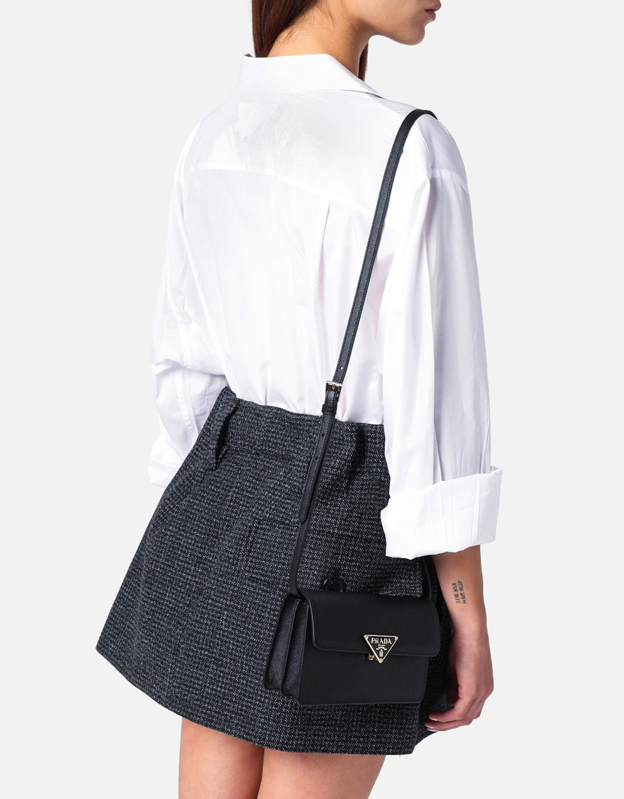 Ayaka ໒꒱. ゜　　　PRADA ブラック サフィアーノレザー Ayaka ໒꒱. ゜様専用 PRADA ブラック サフィアーノレザー