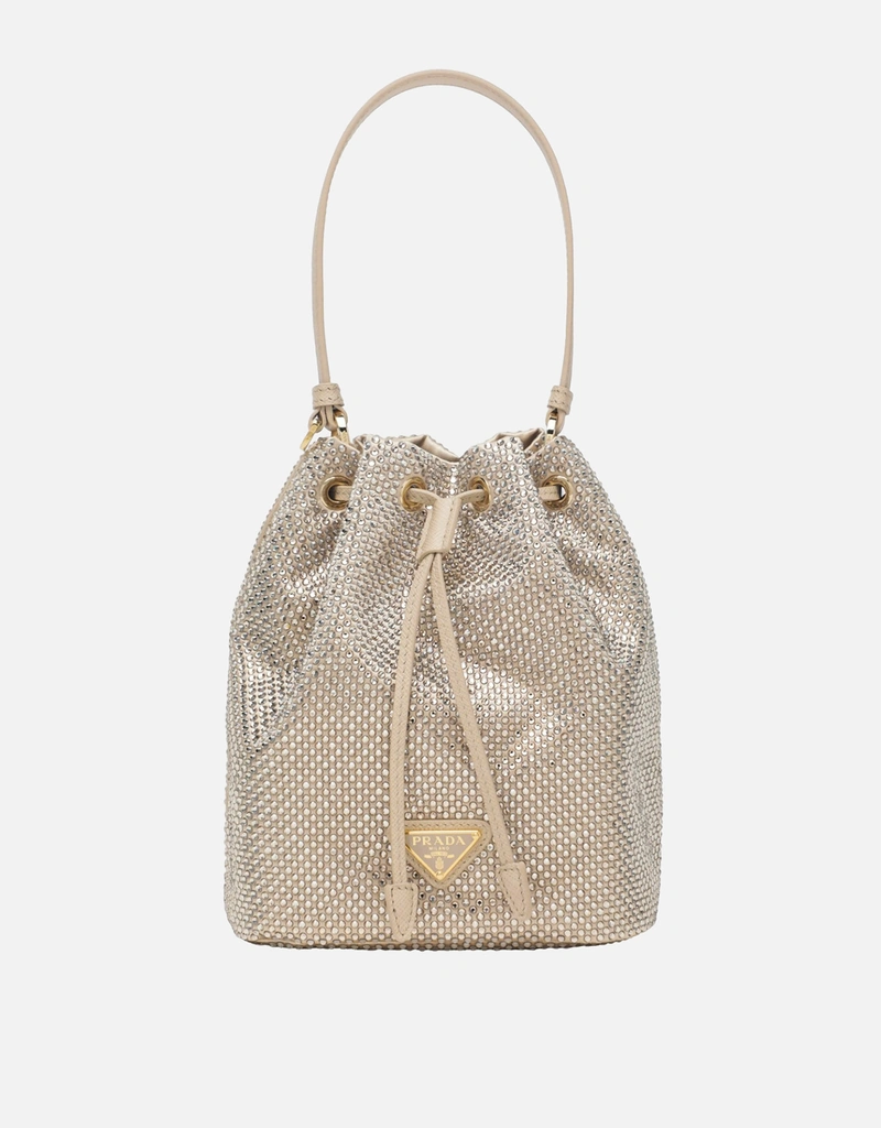Prada ミニクリスタル付きサテンバッグ (すべての新品) IFCHIC.COM